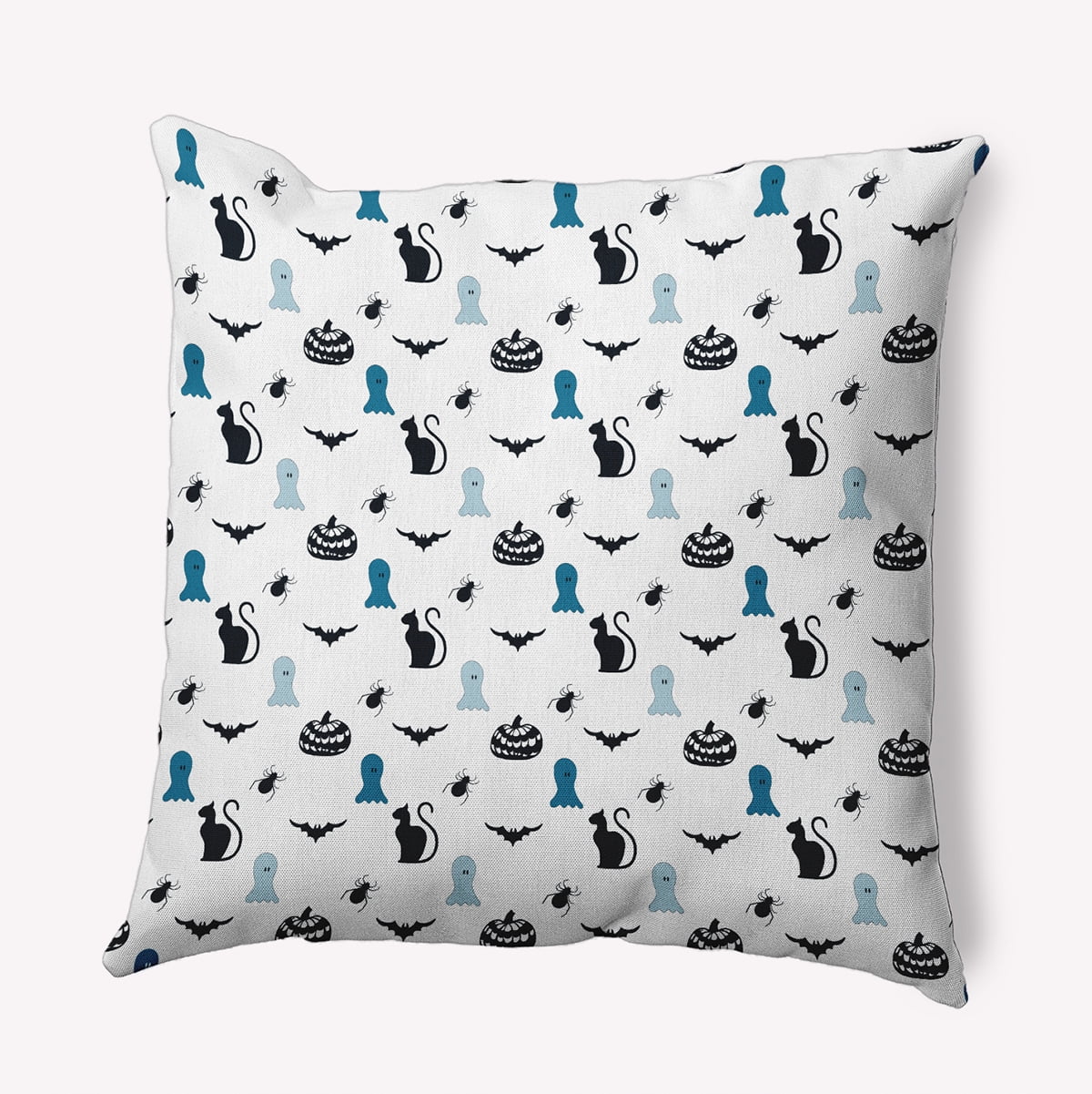 18" x 18" Simply Daisy Halloween Halloween Critters Polyester Indoor/Outdoor Pillow, Unreal Teal Qty 1