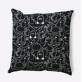thumbnail image 1 of 18" x 18" Simply Daisy Halloween Outlines Polyester Accent Pillow, Black Qty 1, 1 of 6