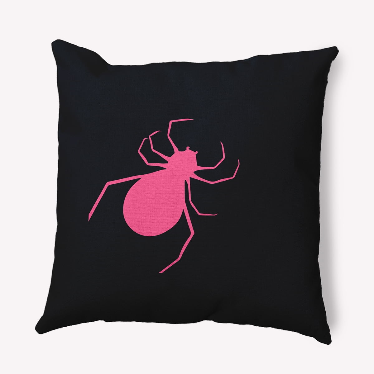 18" x 18" Simply Daisy Halloween Spiders Polyester Accent Pillow, Tickled Pink Qty 1