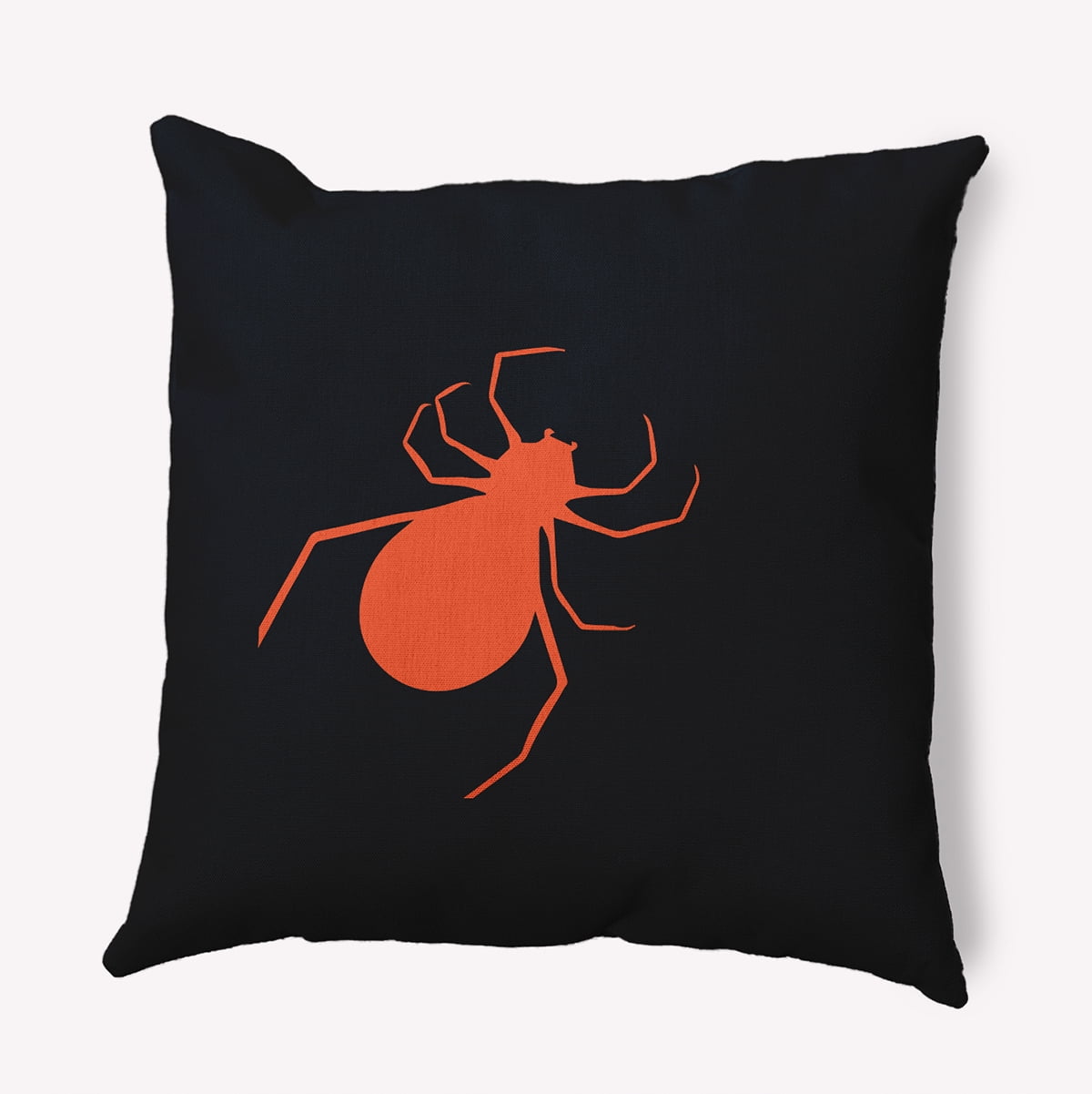 18" x 18" Simply Daisy Halloween Spiders Polyester Indoor/Outdoor Pillow, Harvest Orange Qty 1