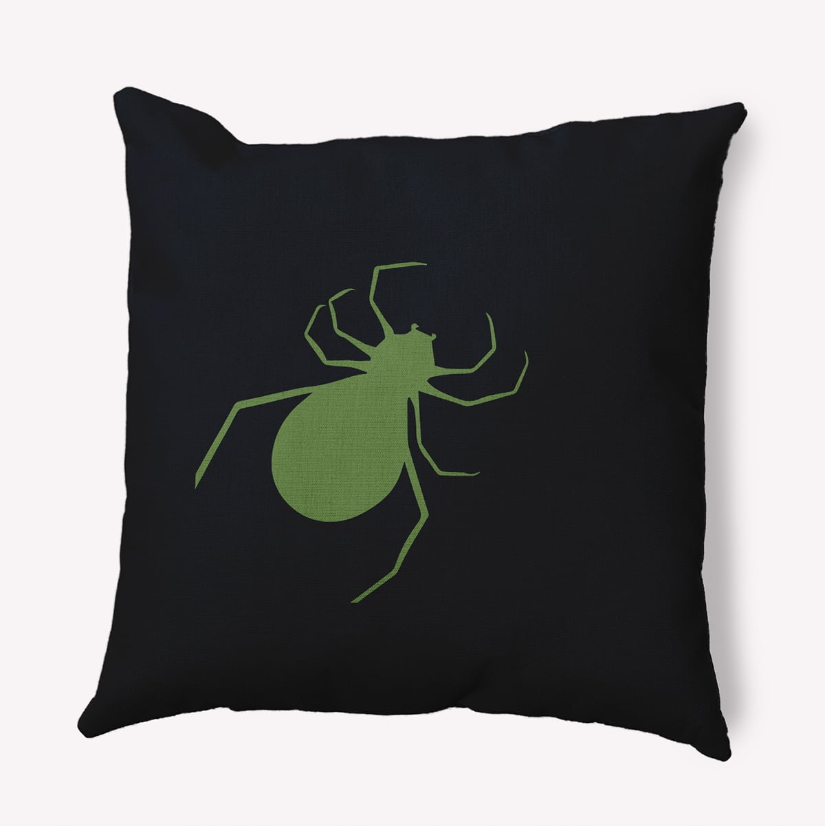 18" x 18" Simply Daisy Halloween Spiders Polyester Indoor/Outdoor Pillow, Scallion Qty 1