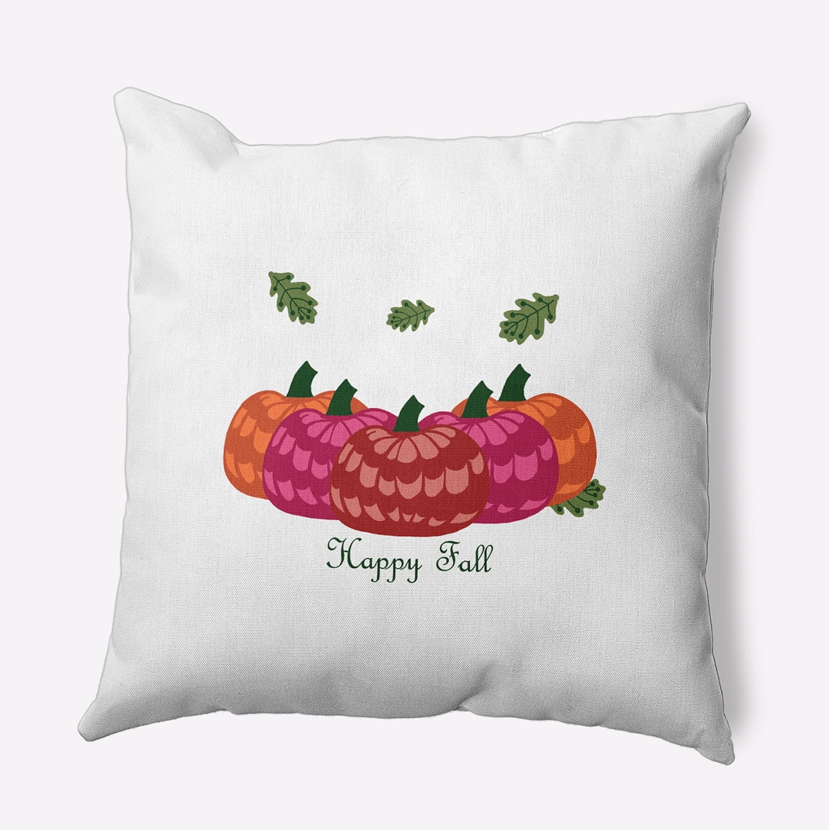 18" x 18" Simply Daisy Happy Fall Pumpkins Polyester Indoor/Outdoor Pillow, Dragon Qty 1
