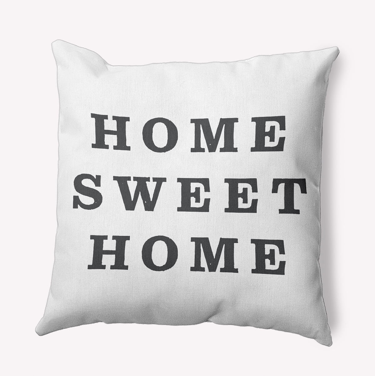 18" x 18" Simply Daisy Home Sweet Home Indoor/Outdoor Pillow, Grey Qty 1