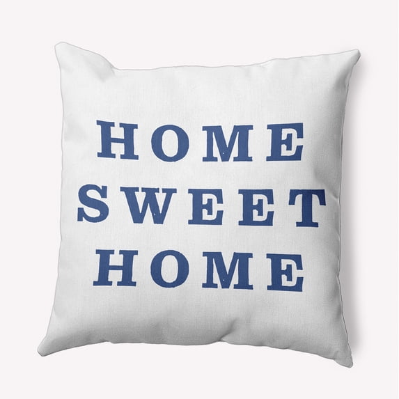 18" x 18" Simply Daisy Home Sweet Home Indoor/Outdoor Pillow, Nautical Navy Qty 1