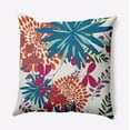 thumbnail image 1 of 18" x 18" Simply Daisy Jumble Floral Polyester Accent Pillow, Teal Qty 1, 1 of 3