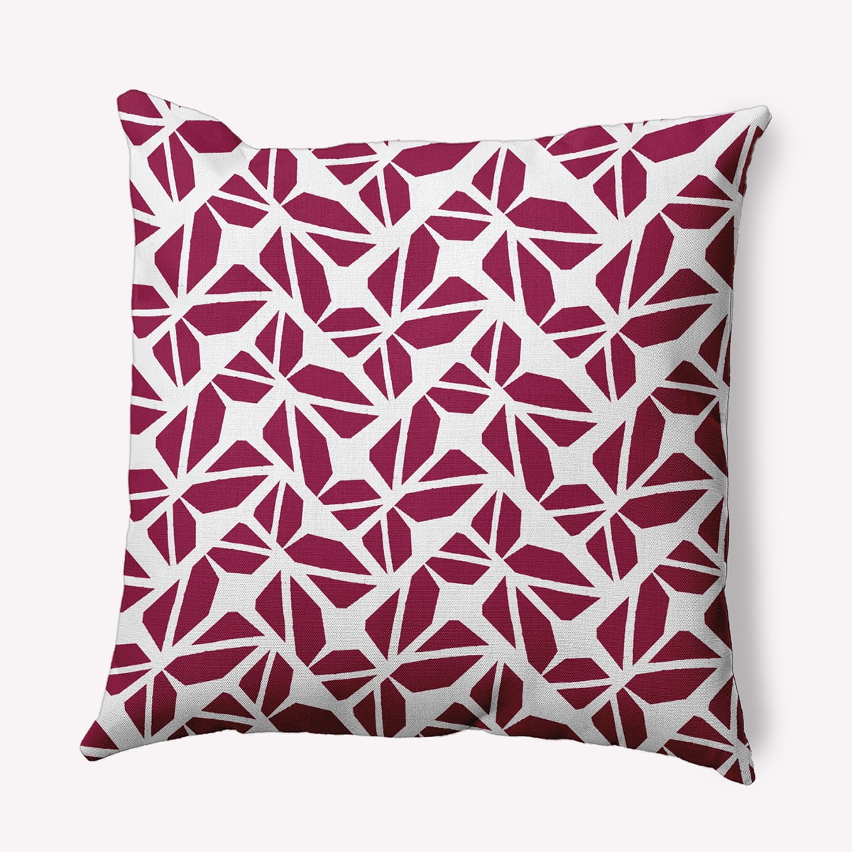 18" x 18" Simply Daisy Kaleidoscope Graffiti Polyester Accent Pillow, Plum Qty 1