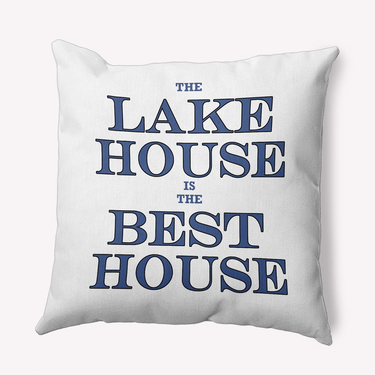 18" x 18" Simply Daisy Lake House Best House Indoor/Outdoor Pillow, Nautical Navy Qty 1