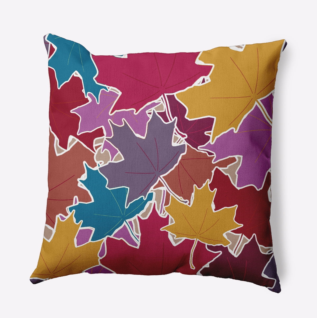 18" x 18" Simply Daisy Leaf Pile Polyester Accent Pillow, Larkspur Qty 1