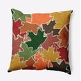 thumbnail image 1 of 18" x 18" Simply Daisy Leaf Pile Polyester Indoor/Outdoor Pillow, Forest Green Qty 1, 1 of 6