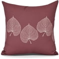 thumbnail image 1 of 18" x 18" Simply Daisy Leaf Print Fall Polyester Accent Pillow, Purple Qty 1, 1 of 2