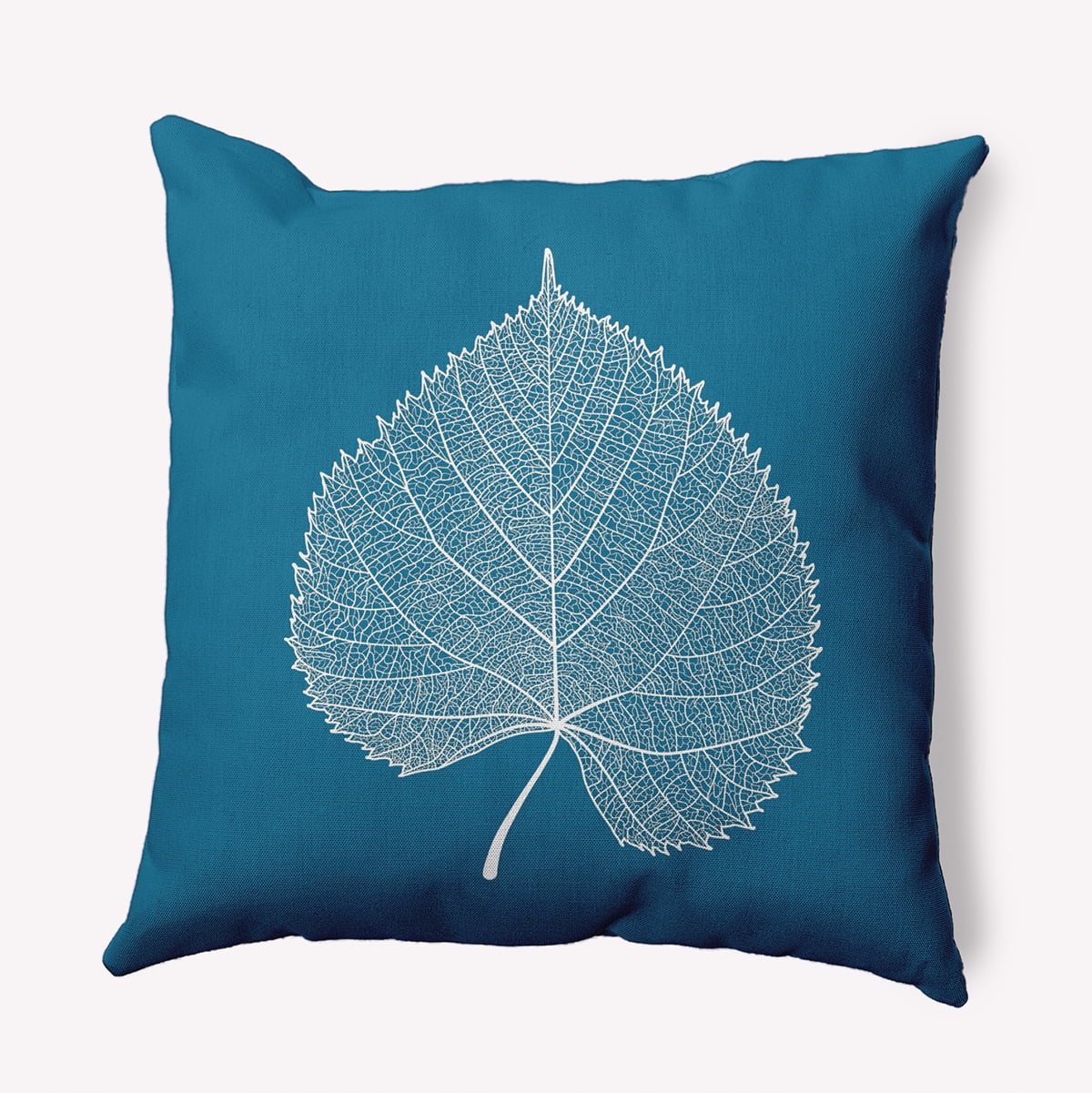 18" x 18" Simply Daisy Leaf Study Polyester Accent Pillow, Unreal Teal Qty 1