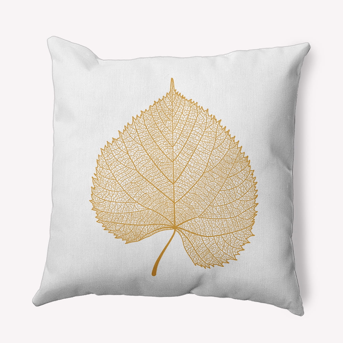 18" x 18" Simply Daisy Leaf Study Polyester Indoor/Outdoor Pillow, Golden Mustard Qty 1