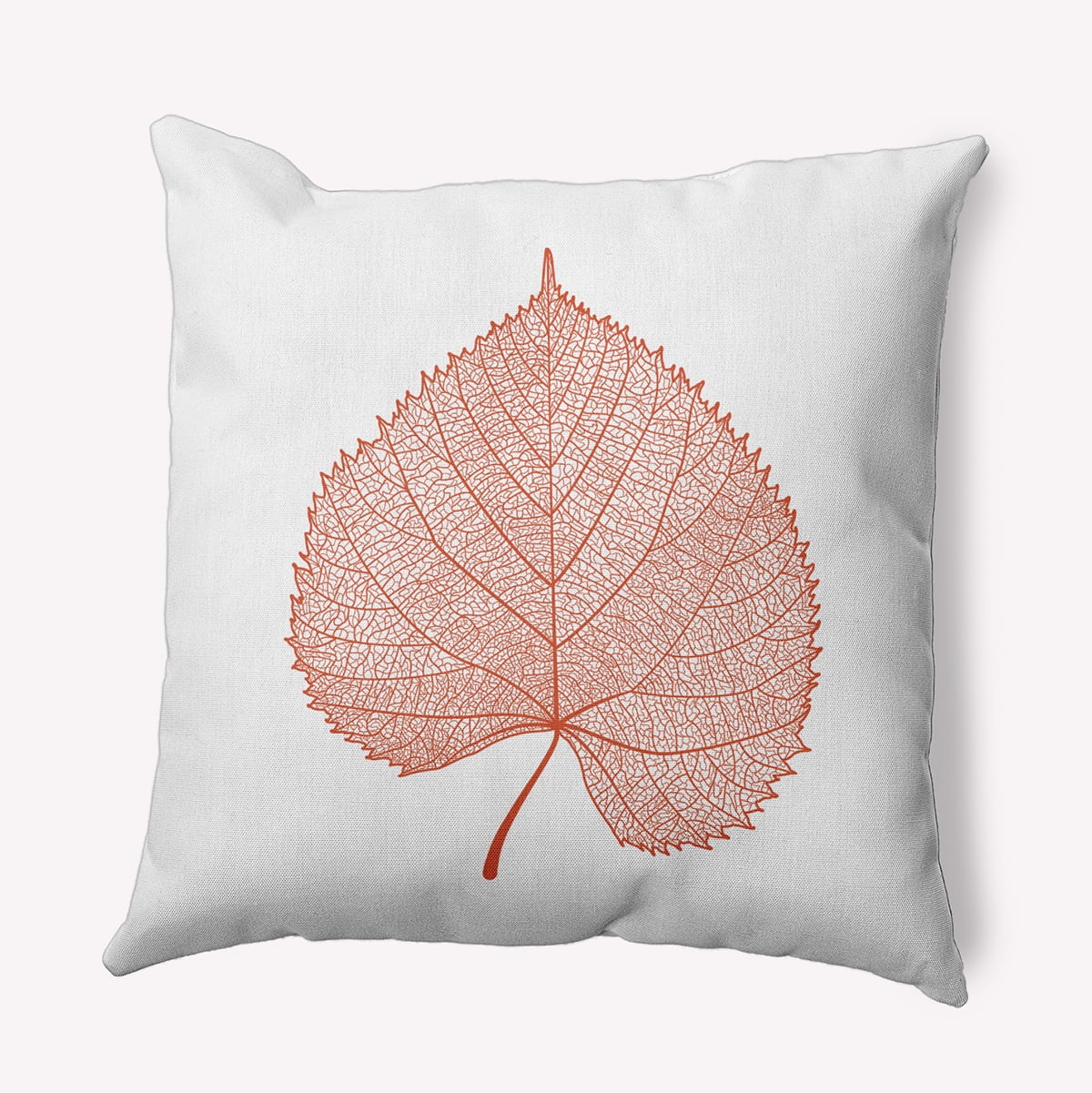 18" x 18" Simply Daisy Leaf Study Polyester Indoor/Outdoor Pillow, Harvest Orange Qty 1