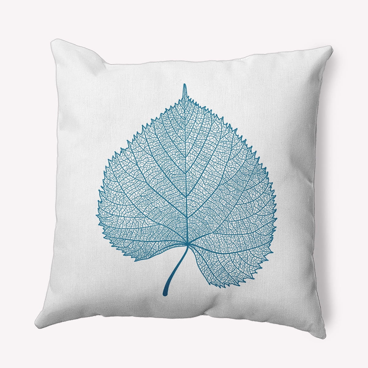 18" x 18" Simply Daisy Leaf Study Polyester Indoor/Outdoor Pillow, Unreal Teal Qty 1