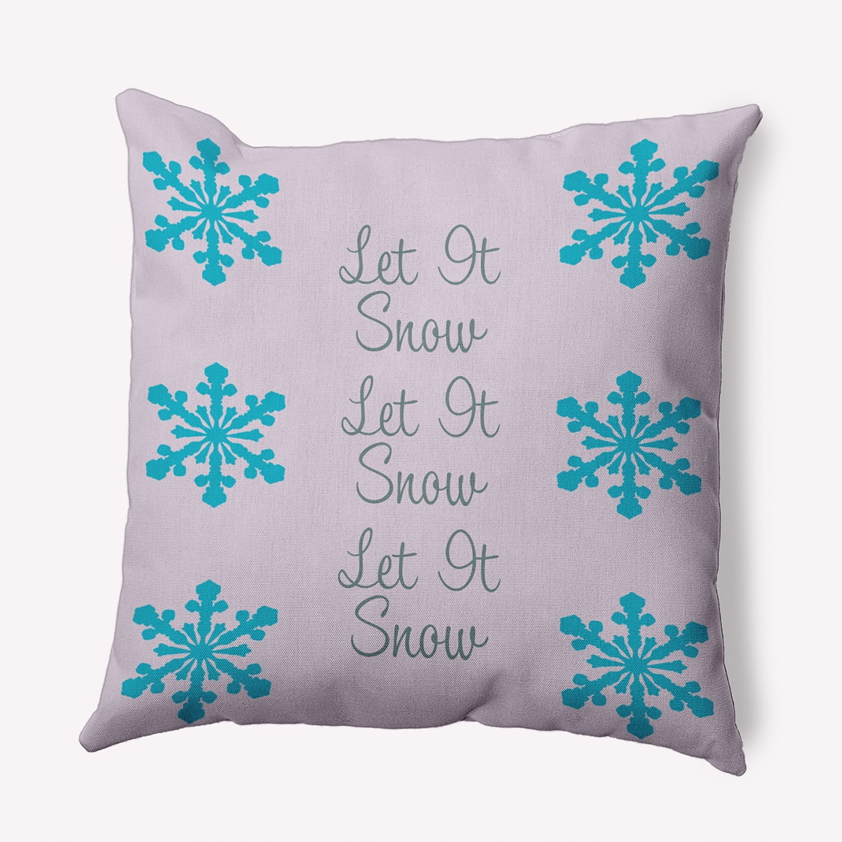 18" x 18" Simply Daisy Let It Snow Polyester Accent Pillow, Light Purple Qty 1