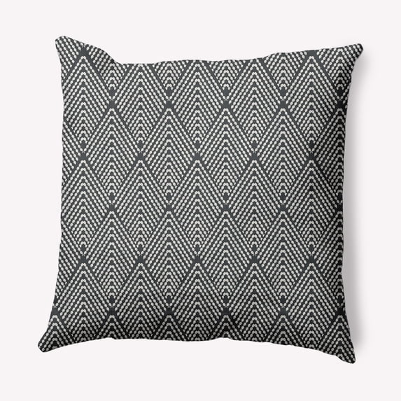 18" x 18" Simply Daisy Lifeflor Diamond Polyester Indoor/Outdoor Pillow, Pepper Qty 1
