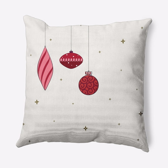 18" x 18" Simply Daisy Light Bright Polyester Accent Pillow, Red (1 Count)
