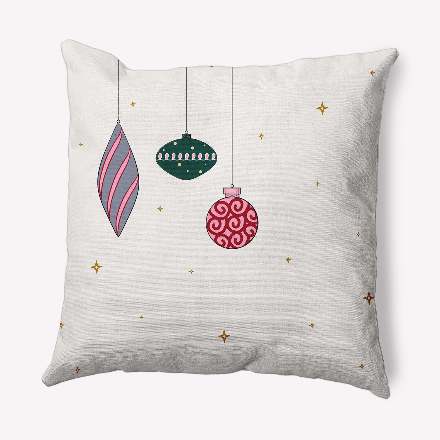 18" x 18" Simply Daisy Light Bright Polyester Indoor/Outdoor Pillow, Christmas Green (1 Count)
