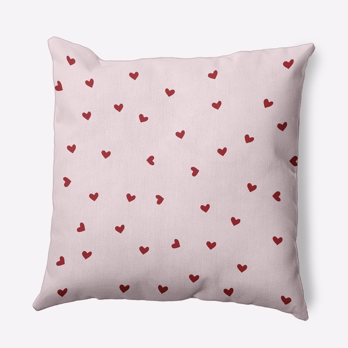 18" x 18" Simply Daisy Little Hearts Polyester Accent Pillow, Firecracker Qty 1
