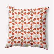 18" x 18" Simply Daisy Lots of Leaves Polyester Accent Pillow, Harvest Orange Qty 1