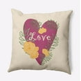 thumbnail image 1 of 18" x 18" Simply Daisy Love And Roses Polyester Accent Pillow, Pink Qty 1, 1 of 3