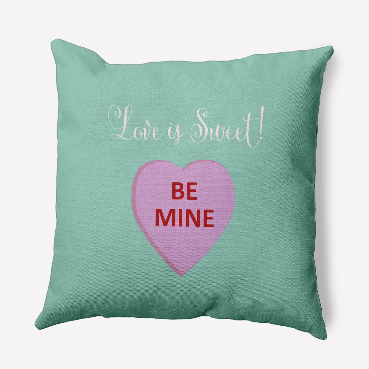 18" x 18" Simply Daisy Love Is Sweet Polyester Indoor/Outdoor Pillow, Spring Green Qty 1