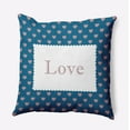 thumbnail image 1 of 18" x 18" Simply Daisy Love Polyester Accent Pillow, Teal Qty 1, 1 of 3