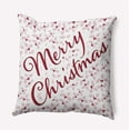thumbnail image 1 of 18" x 18" Simply Daisy Merry Christmas with Holly Polyester Accent Pillow, Light Pink Qty 1, 1 of 3
