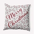 thumbnail image 1 of 18" x 18" Simply Daisy Merry Christmas with Holly Polyester Accent Pillow, Light Purple Qty 1, 1 of 3