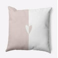 thumbnail image 1 of 18" x 18" Simply Daisy Modern Heart Polyester Accent Pillow, Pale Pink Qty 1, 1 of 3