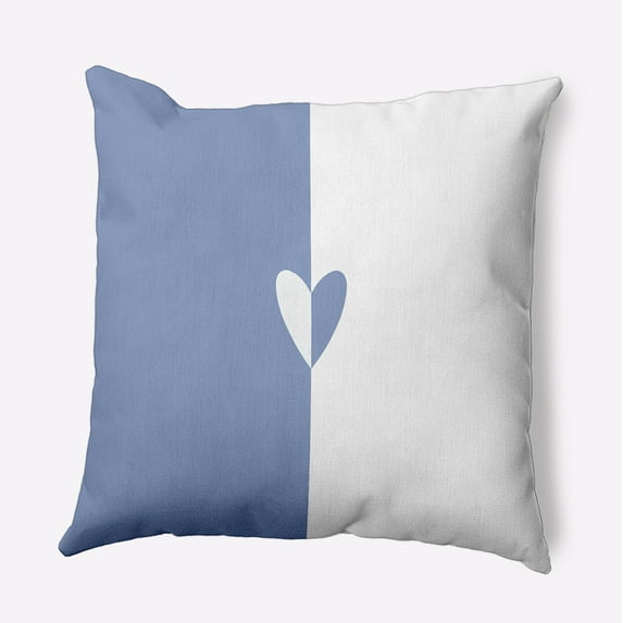 18" x 18" Simply Daisy Modern Heart Polyester Indoor/Outdoor Pillow, Cornflower Qty 1