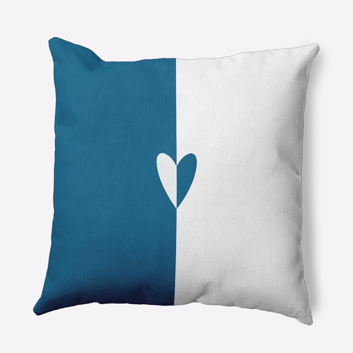 18" x 18" Simply Daisy Modern Heart Polyester Indoor/Outdoor Pillow, Teal Qty 1