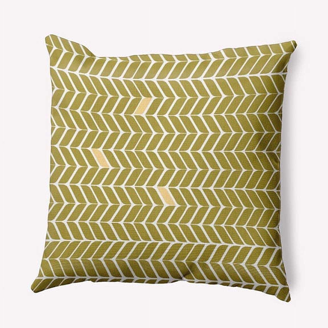 18" x 18" Simply Daisy Modern Leaf Pattern Polyester Accent Pillow, Muted Gold Qty 1