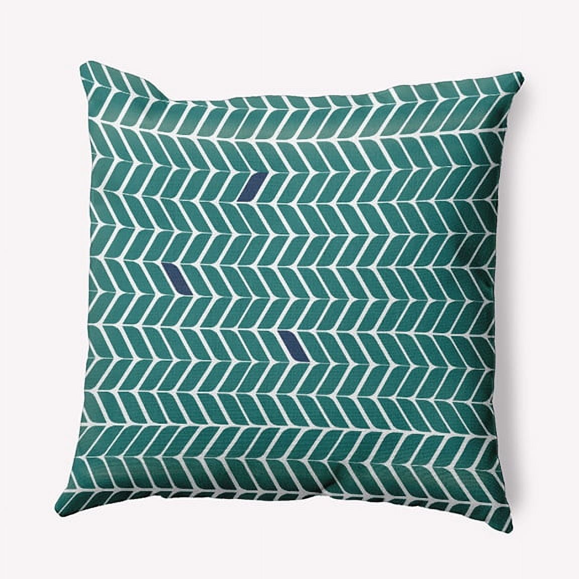18" x 18" Simply Daisy Modern Leaf Pattern Polyester Accent Pillow, Teal Qty 1