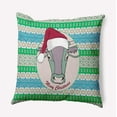 thumbnail image 1 of 18" x 18" Simply Daisy Mooy Christmas Polyester Indoor/Outdoor Pillow, Pale Pink Qty 1, 1 of 3