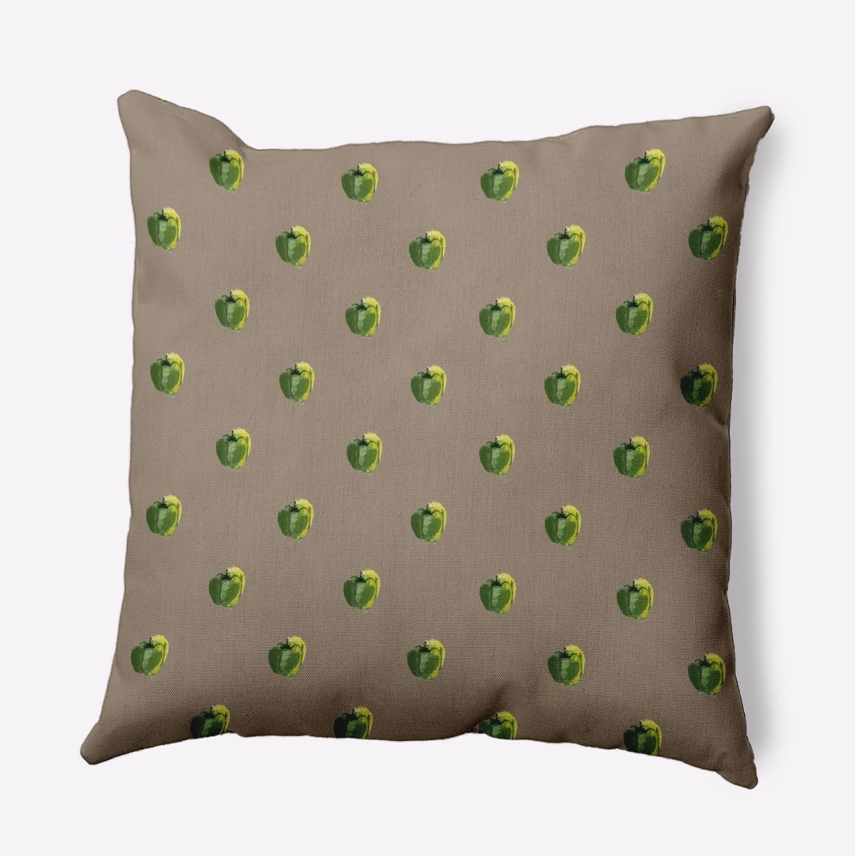 18" x 18" Simply Daisy Peppers Pattern Polyester Accent Pillow, Doe Qty 1