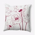thumbnail image 1 of 18" x 18" Simply Daisy Popping Poppies Polyester Indoor/Outdoor Pillow, Bold Pink Qty 1, 1 of 3
