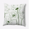 thumbnail image 1 of 18" x 18" Simply Daisy Popping Poppies Polyester Indoor/Outdoor Pillow, Leaf Qty 1, 1 of 3
