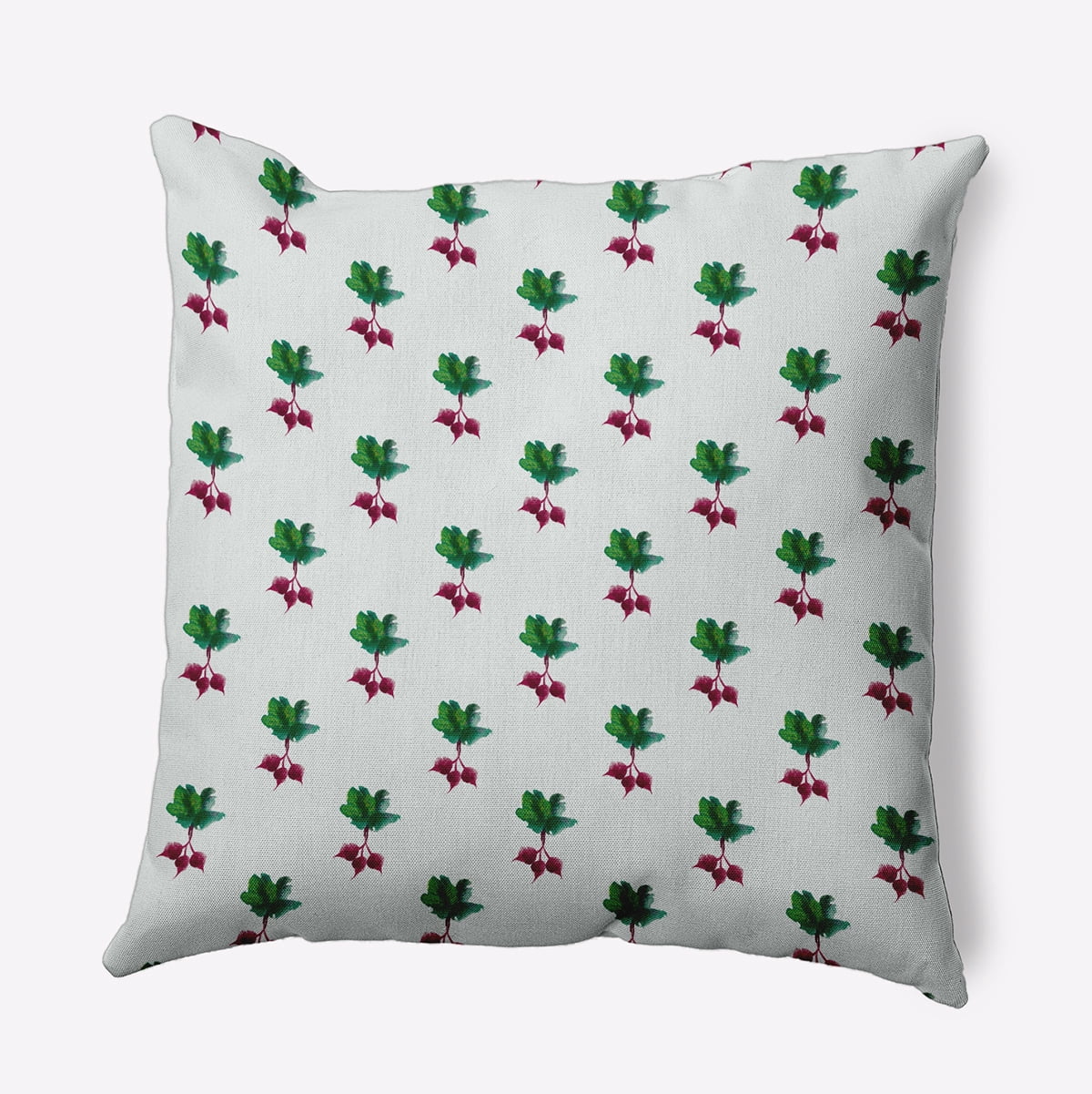 18" x 18" Simply Daisy Radishes Pattern Polyester Accent Pillow, Pale Green Qty 1