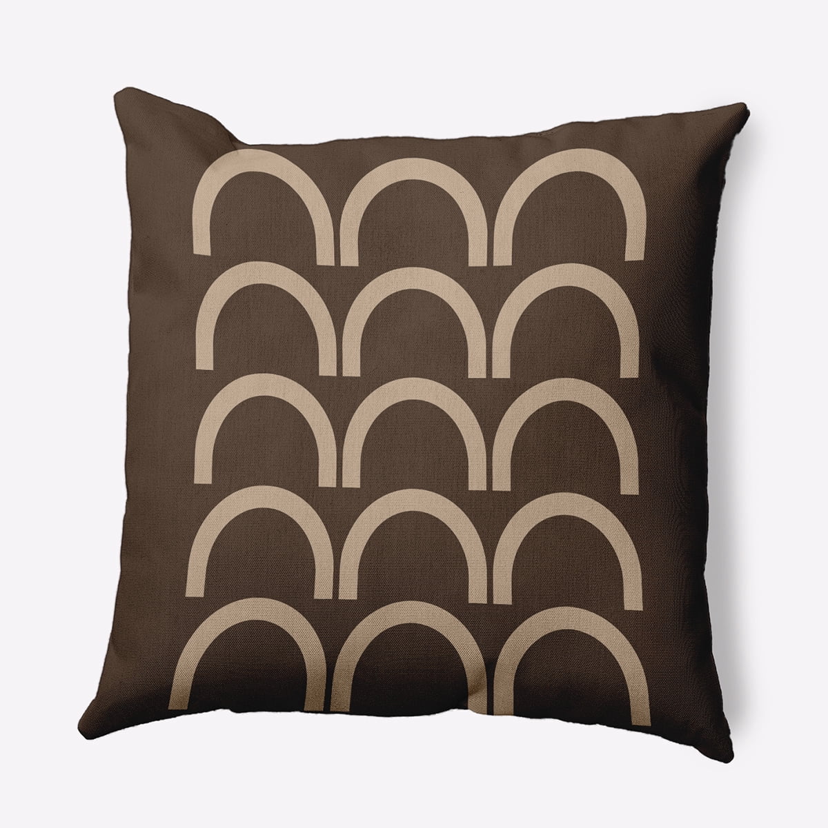 18" x 18" Simply Daisy Rhythm Arches Polyester Indoor/Outdoor Pillow, Bistre Qty 1