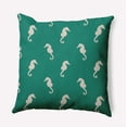 thumbnail image 1 of 18" x 18" Simply Daisy Sea Horses Indoor/Outdoor Pillow, Kelly Green Qty 1, 1 of 6