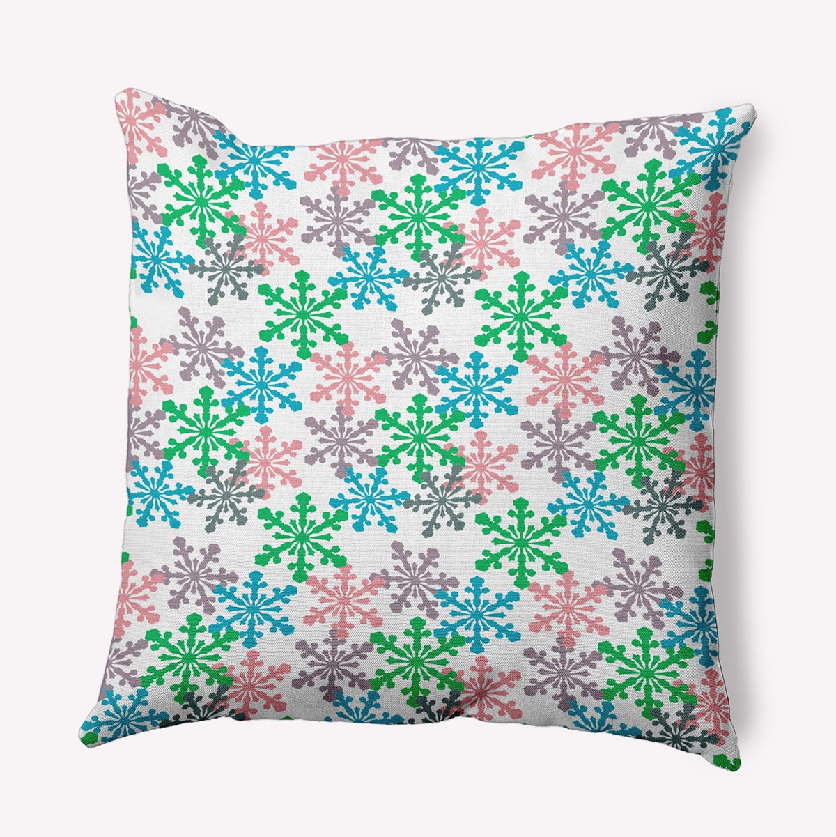 18" x 18" Simply Daisy Snow Fall Polyester Accent Pillow, Bright Green Qty 1