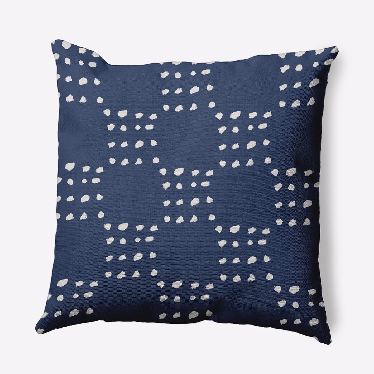 18" x 18" Simply Daisy Stitched Dots Polyester Accent Pillow, Stone Blue Qty 1