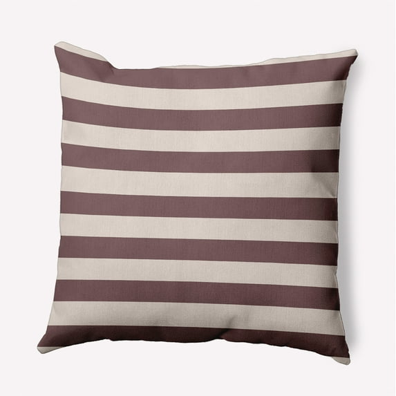 18" x 18" Simply Daisy Stripes Indoor/Outdoor Pillow, Red Qty 1