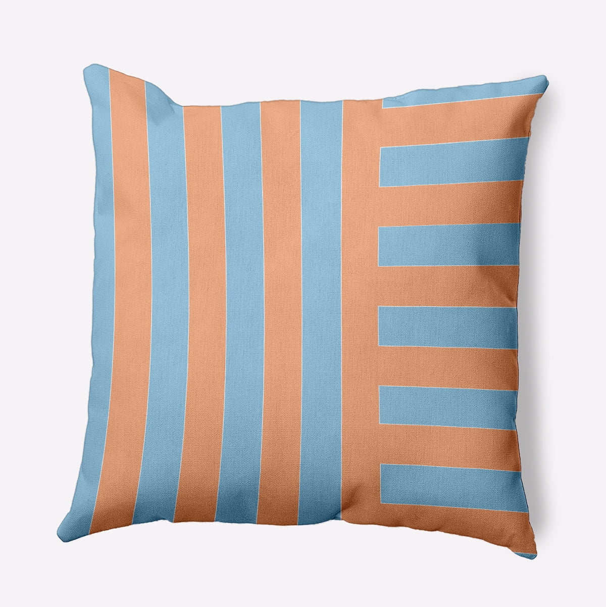 18" x 18" Simply Daisy Stripes Polyester Accent Pillow, Carolina Blue Qty 1