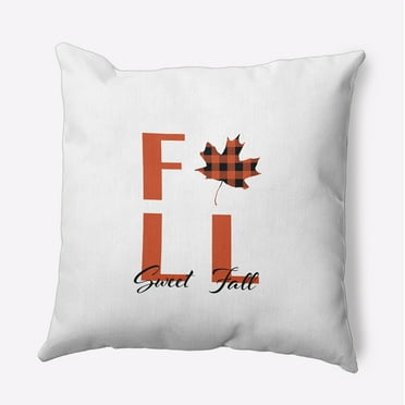 18" x 18" Simply Daisy Sweet Fall Polyester Indoor/Outdoor Pillow, Harvest Orange Qty 1