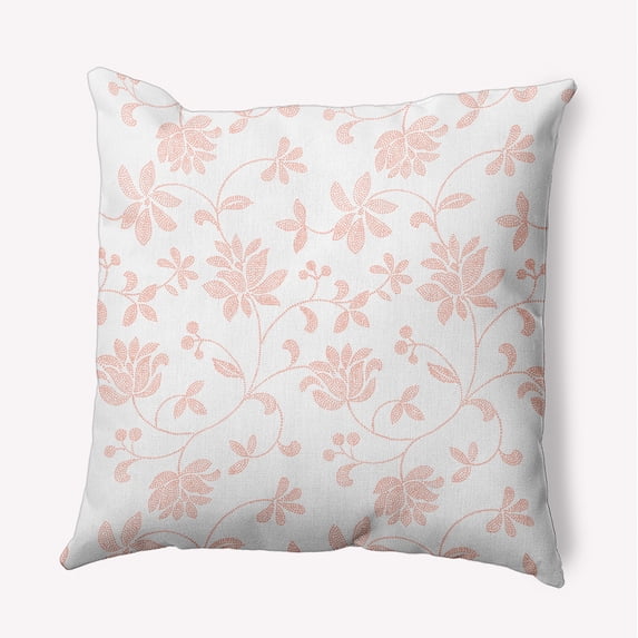 18" x 18" Simply Daisy Traditional Floral Indoor/Outdoor Polyester Throw Pillow, Blush Qty 1