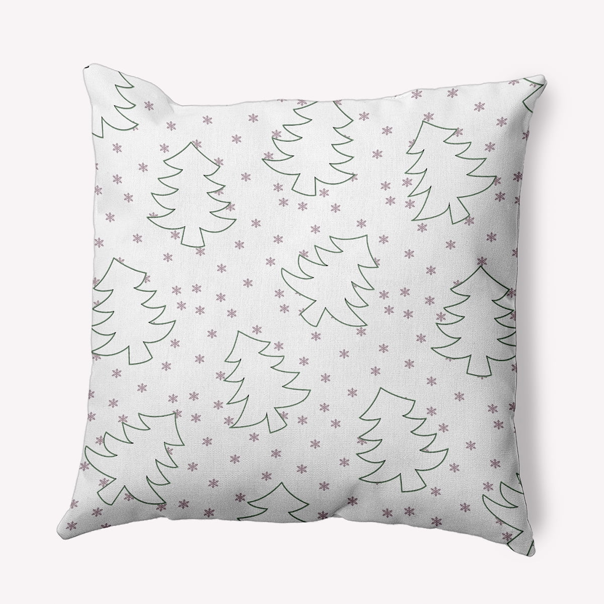 18" x 18" Simply Daisy Tree Outlines Polyester Indoor/Outdoor Pillow, Light Purple Qty 1