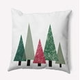 thumbnail image 1 of 18" x 18" Simply Daisy Triangle Trees Polyester Accent Pillow, Christmas Pink Qty 1, 1 of 3
