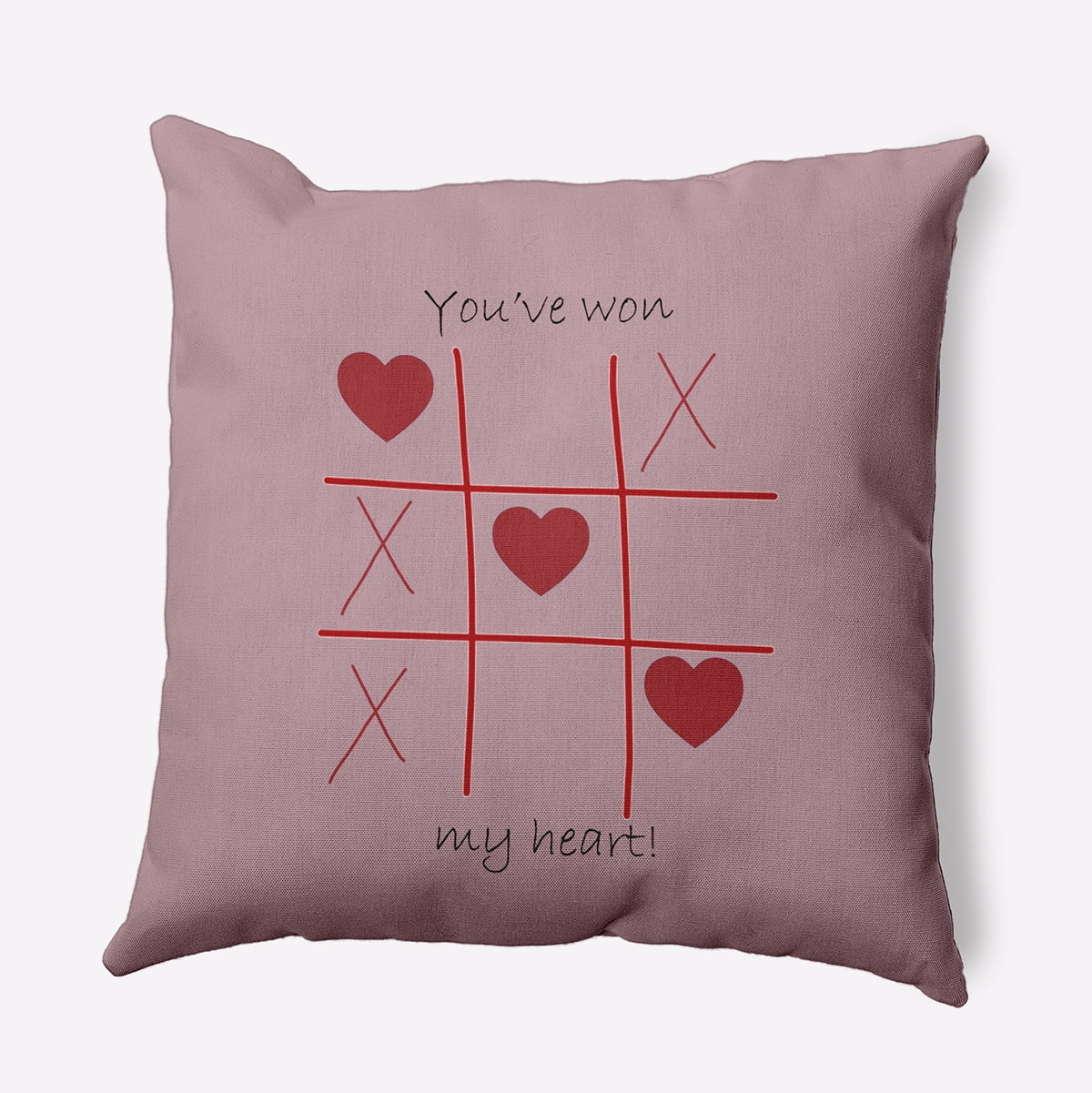 18" x 18" Simply Daisy You've Won My Heart Polyester Accent Pillow, Romantic Purple Qty 1